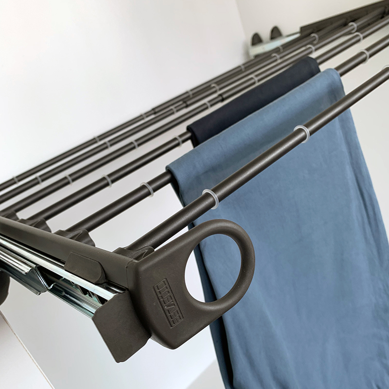 Pull-out width adjustable trousers rack brown - brown 3